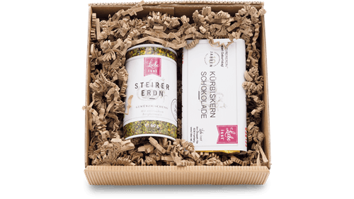 Geschenkpaket "Steirererdn Streuer & Schoko"